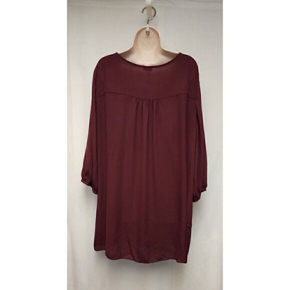 Worthington’s 3/4 Length Sleeve Chiffon Tunic Top Blouse Plus Size 2X - Picture 4 of 5